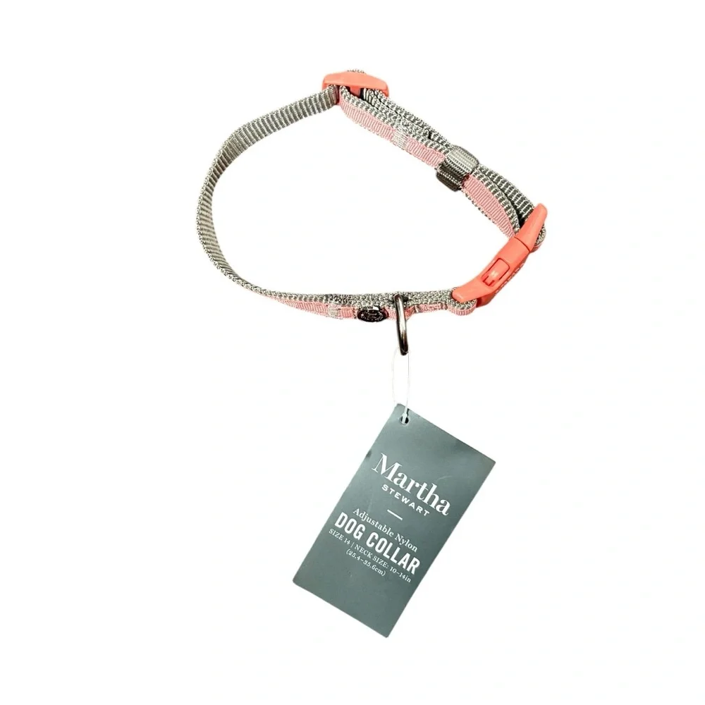 Martha Stewart NWT adjustable nylon dog collars in size 14 & 16